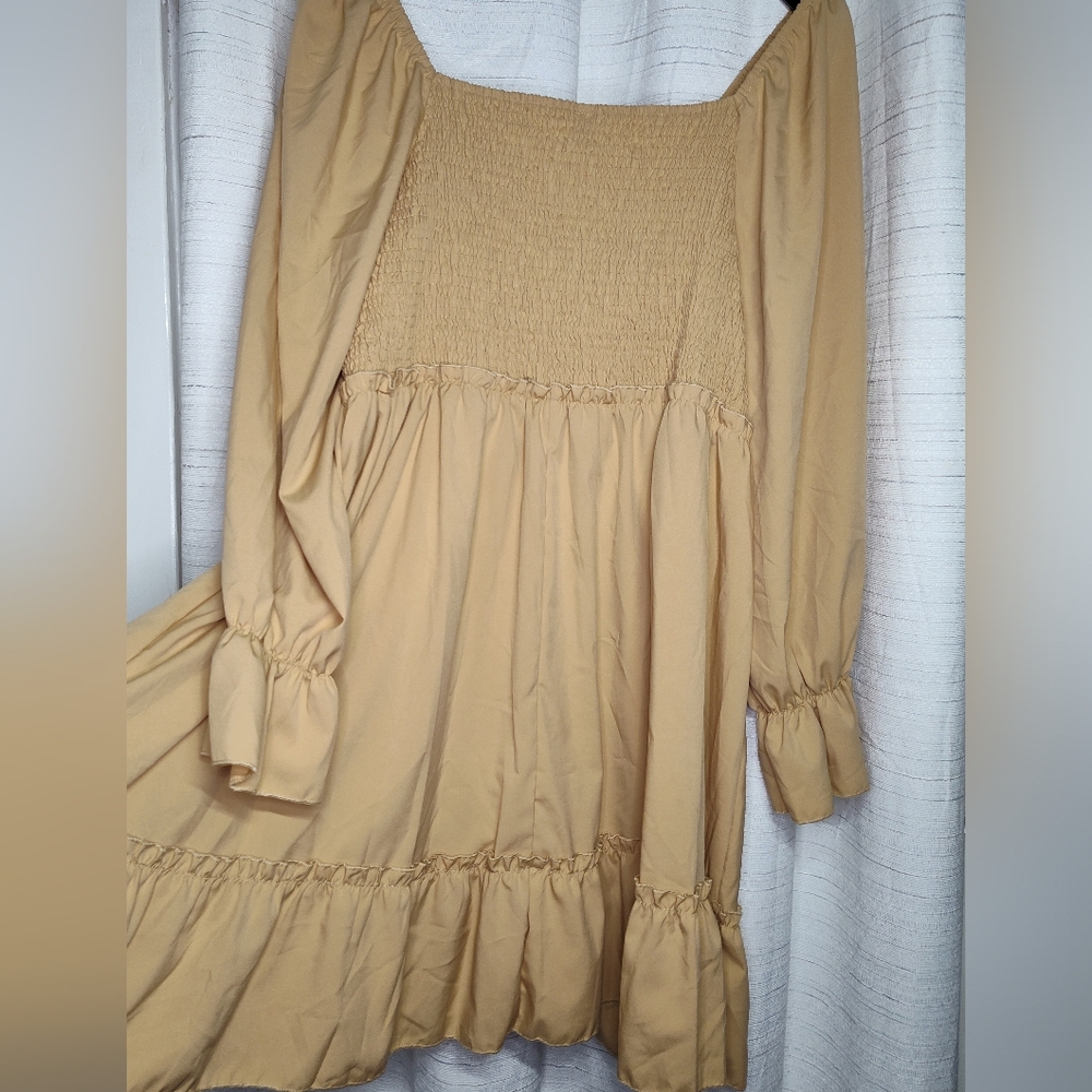 Tan Cottage Dress - Picture 2 of 2